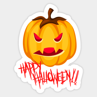 Happy Halloween pumpkin scary gift idea Sticker